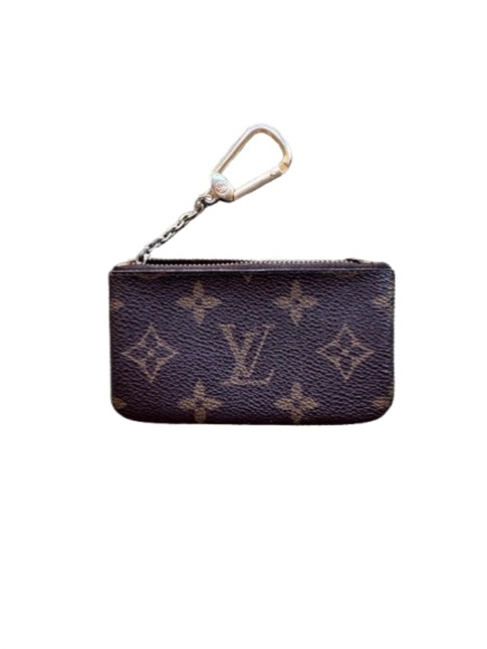 VTG Louis Vuitton Monogram Coin Pouch in Dark Brown and Tan